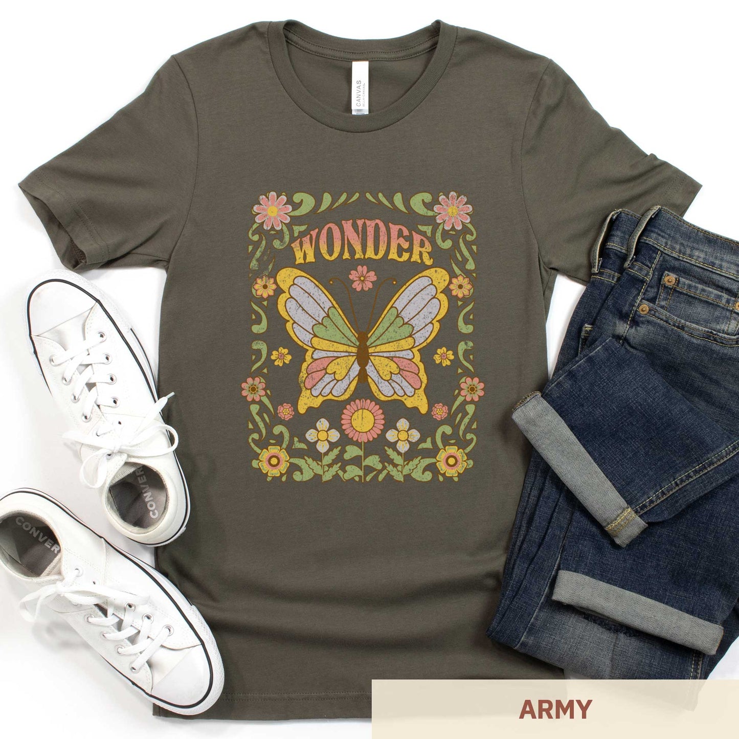 Wonder Butterfly - Adult Unisex Jersey Crew Tee