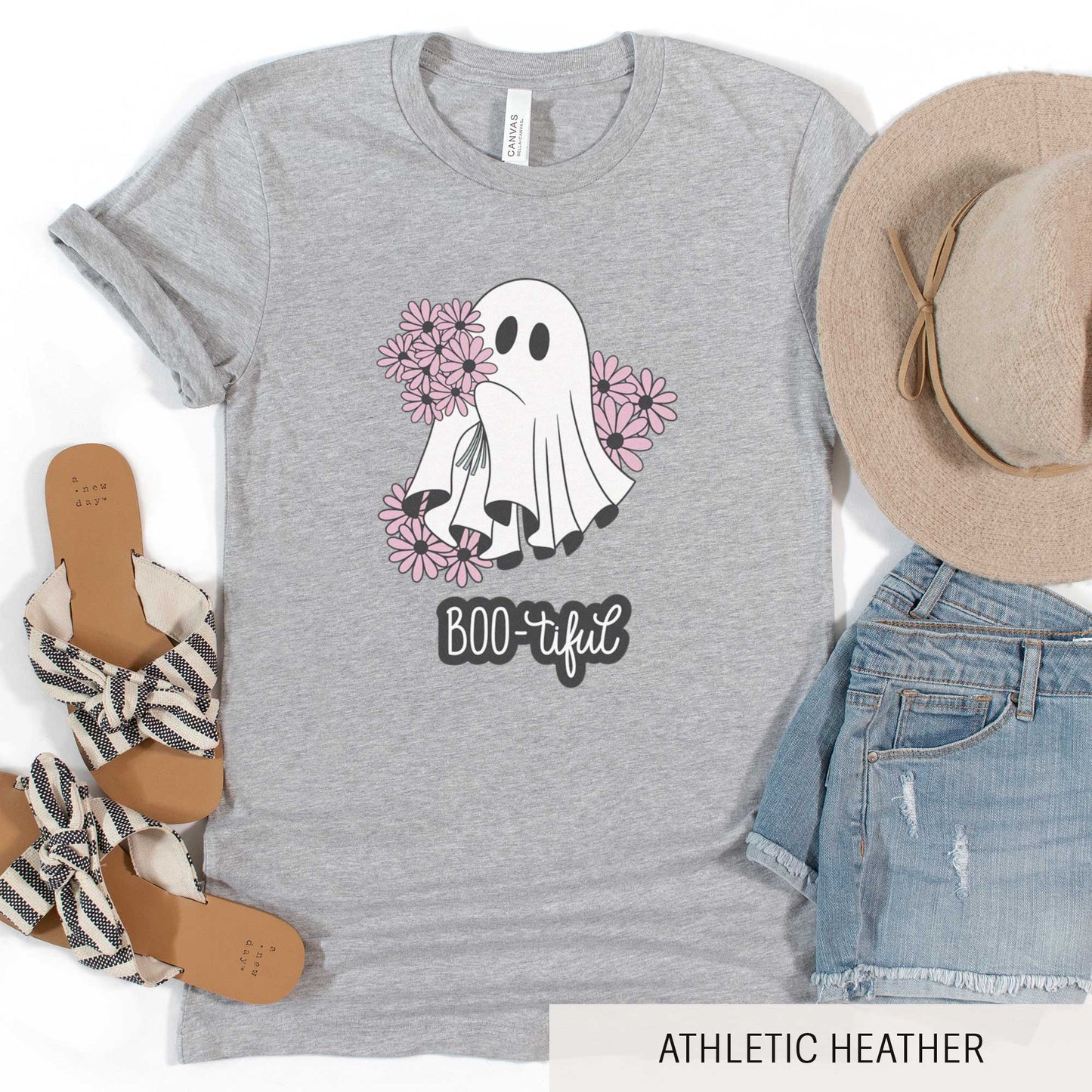 Boo-tiful Ghost - Adult Unisex Jersey Crew Tee