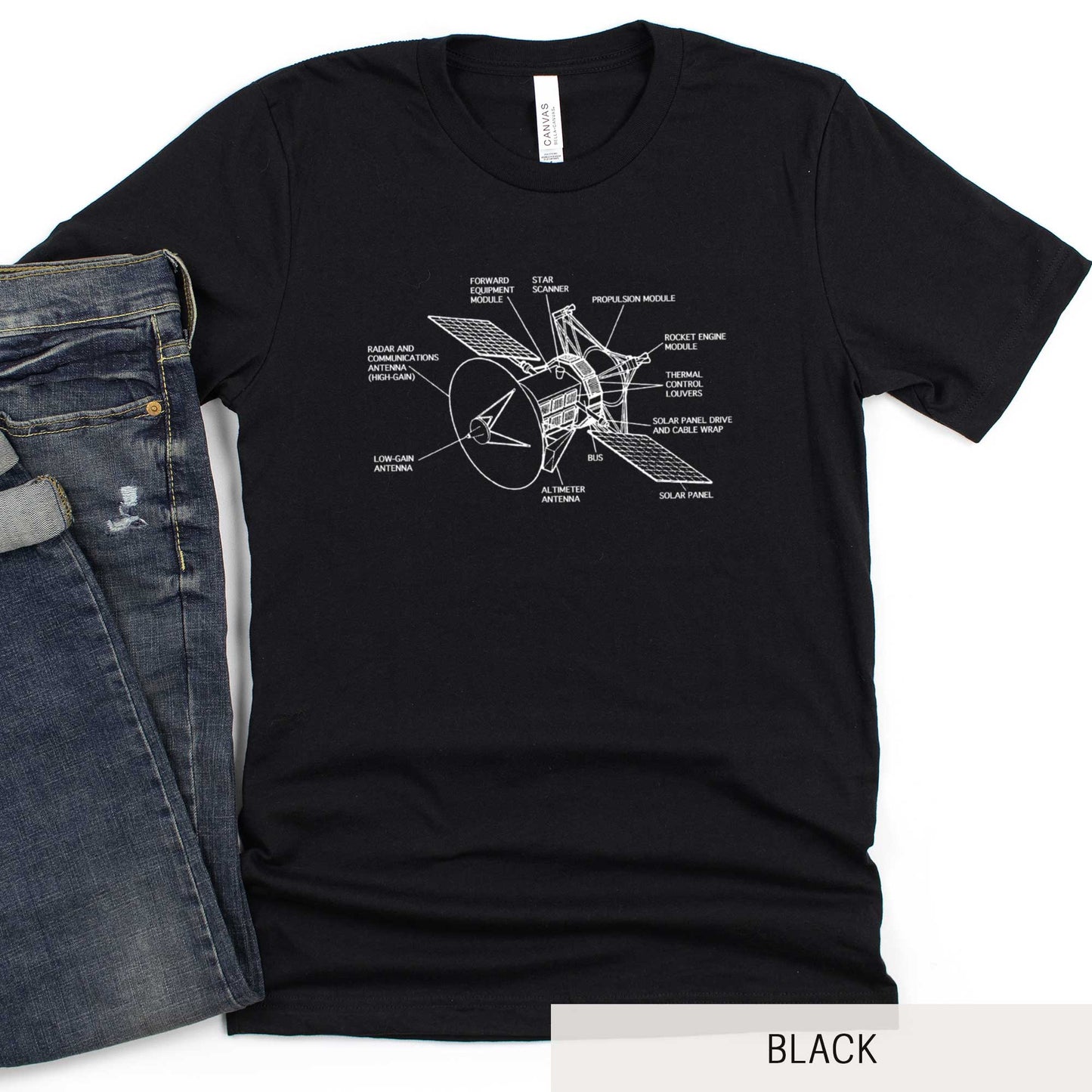 Magellan Spacecraft - Adult Unisex Jersey Crew Tee