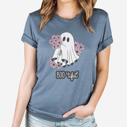 Boo-tiful Ghost - Adult Unisex Jersey Crew Tee