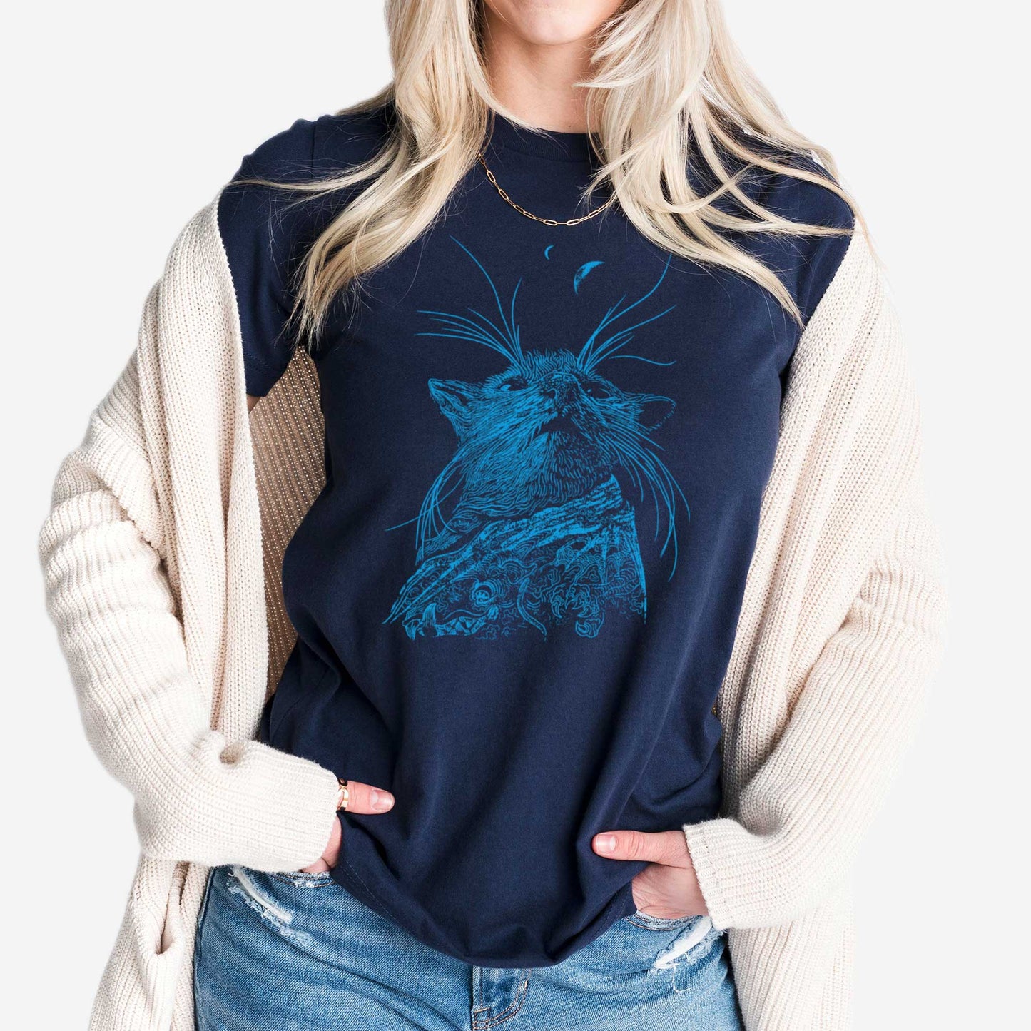 Fantasy Wise Mouse - Adult Unisex Jersey Crew Tee