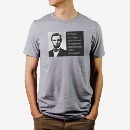 Abraham Lincoln Internet Meme - Adult Unisex Jersey Crew Tee