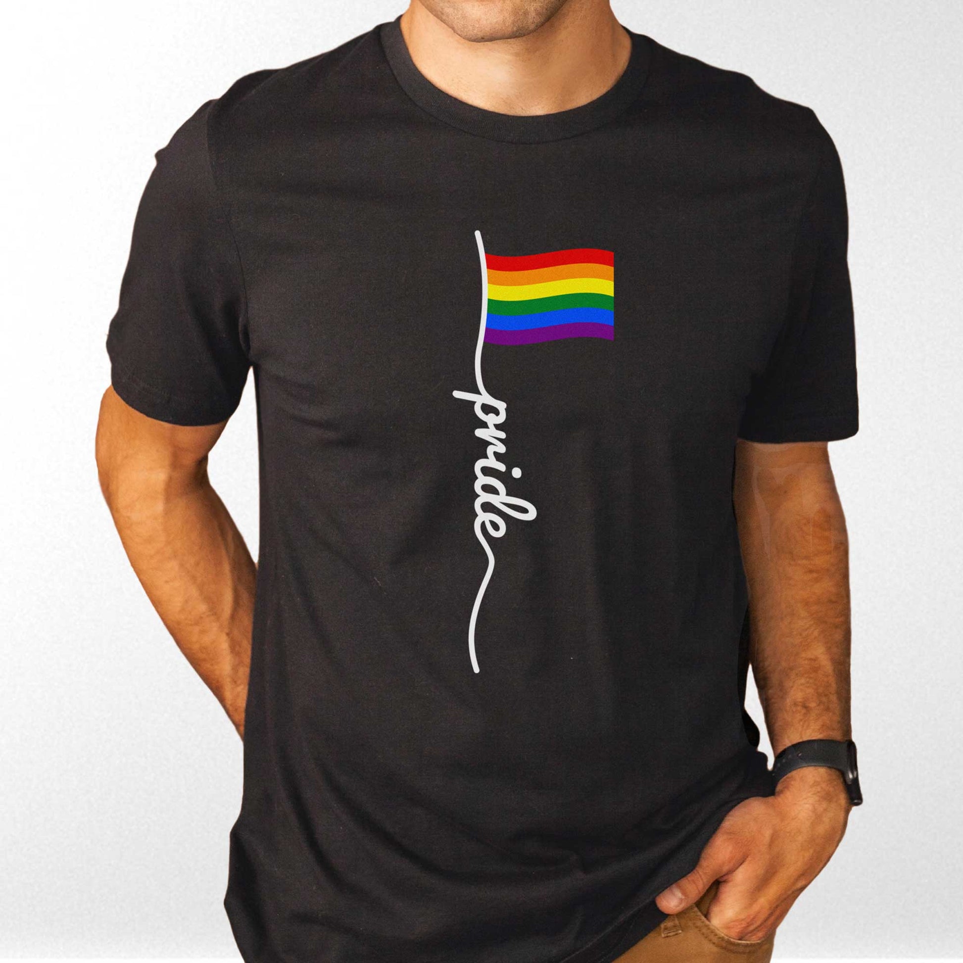 Gay pride rainbow flag' Unisex Jersey T-Shirt