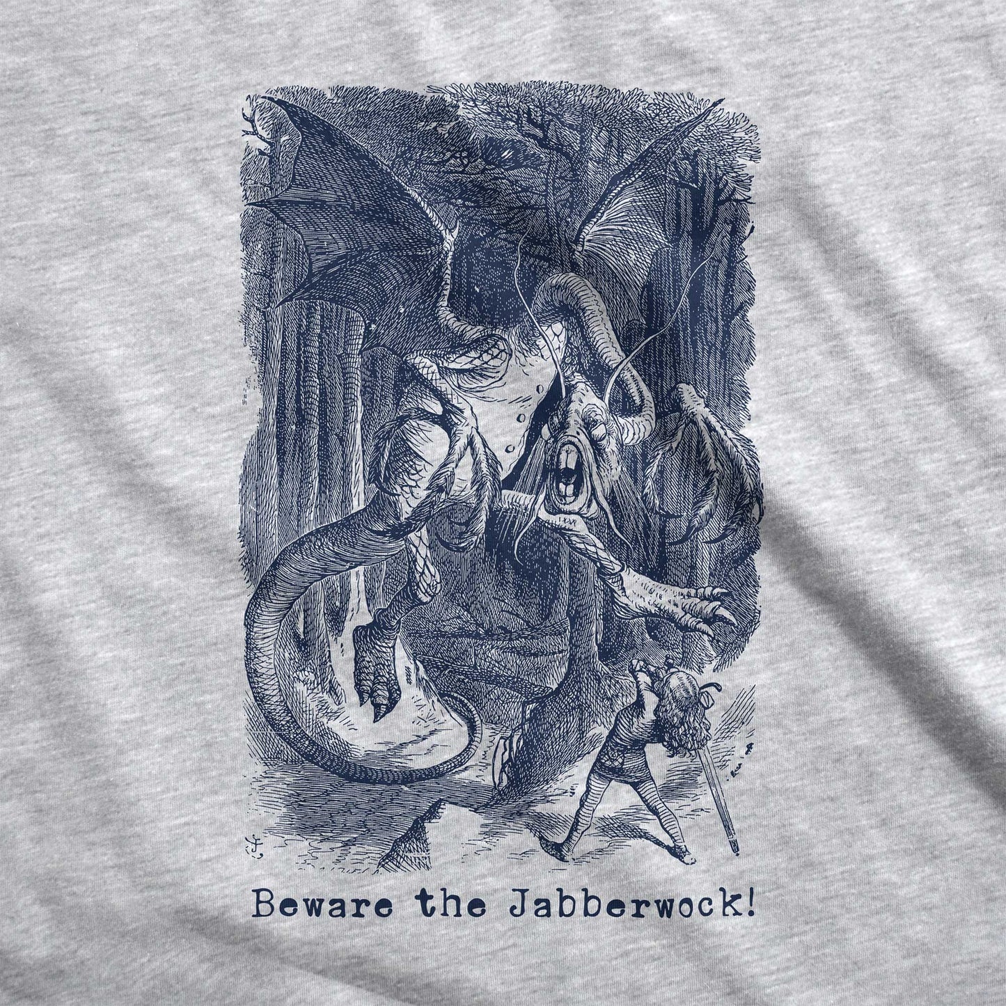 Beware the Jabberwock - Adult Unisex Jersey Crew Tee