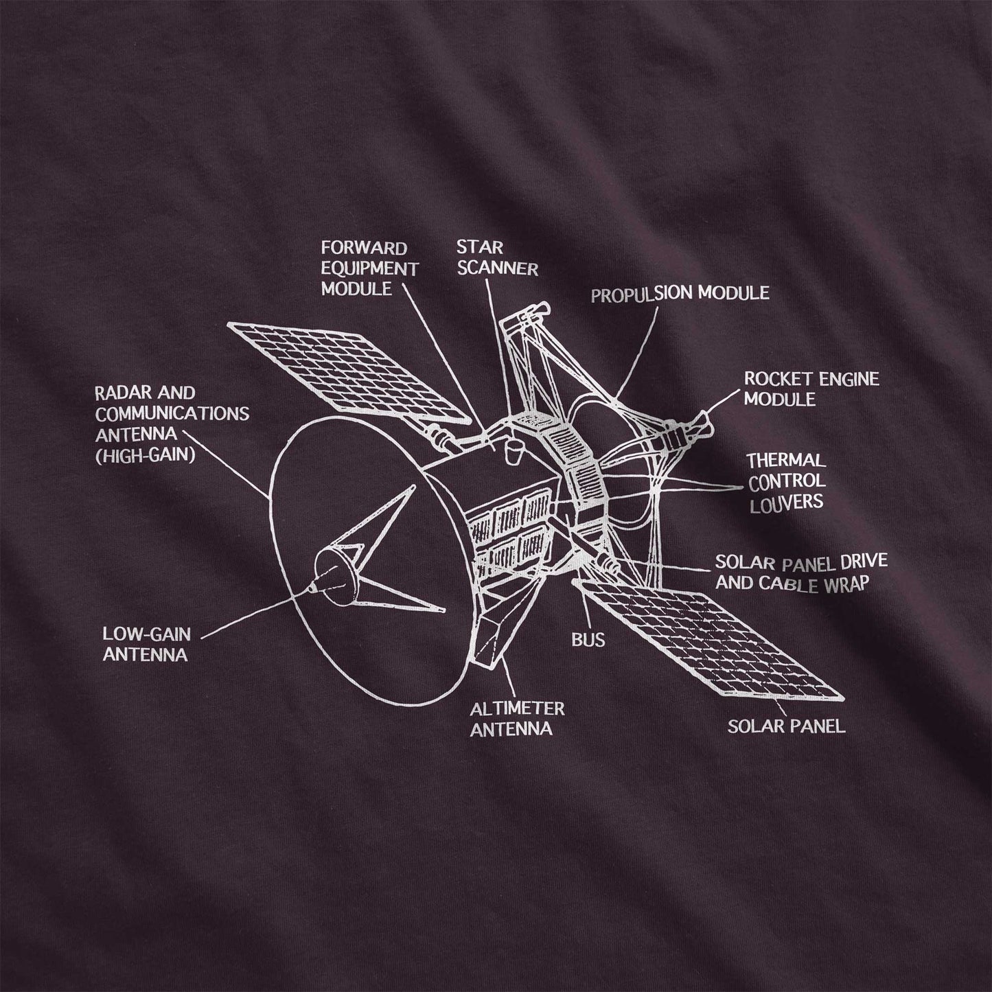 Magellan Spacecraft - Adult Unisex Jersey Crew Tee