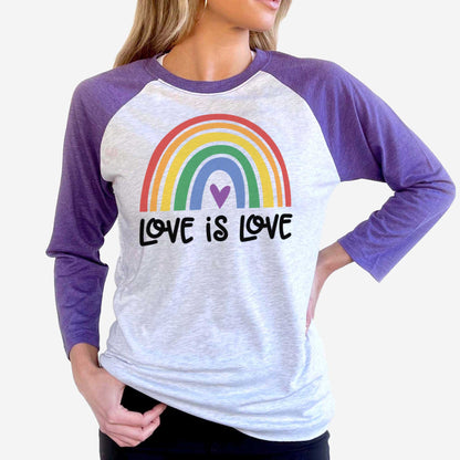 Love is Love - Adult Unisex Triblend Raglan Tee