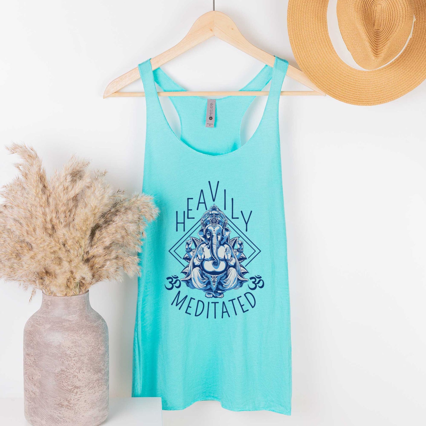 Heavily Meditated - Women’s Triblend Racerback Tank